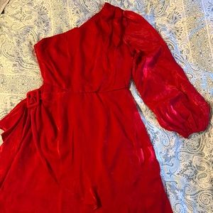 VICI - Slay it Babe One Shoulder Side Buckle Mini Dress